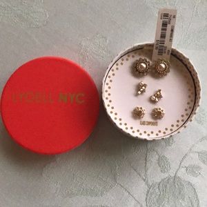 3 Pair of Lydell NYC Gift Boxed Earrings